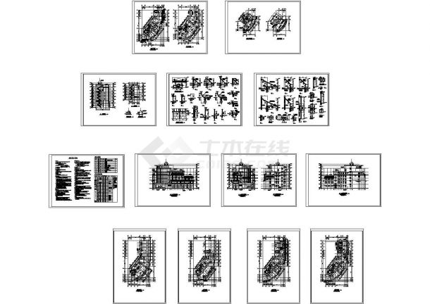 滨江新区新桥村小区会所建筑设计施工图-图一