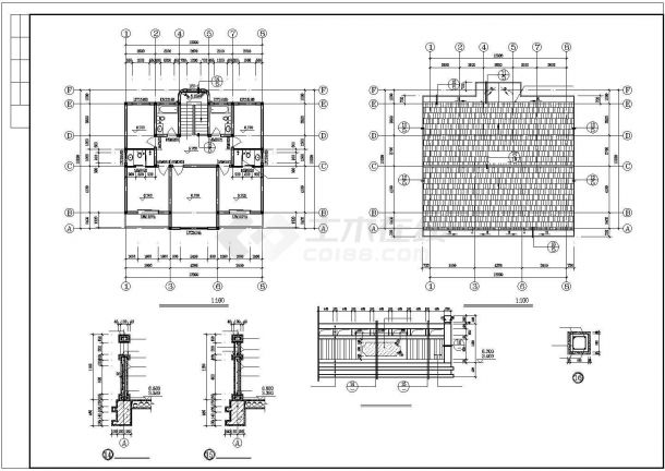  Construction Drawing of Three storey Single yard Villa in a Small New Rural Area - Figure 1