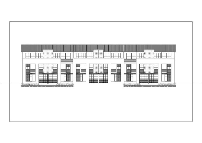 某地精美简单的三层住宅楼建筑设计方案图_图1