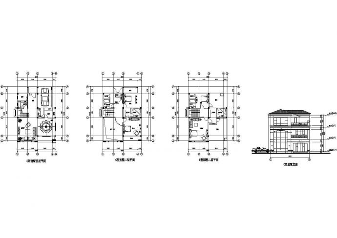长13.3米 宽9.5米 3层别墅建筑设计方案图_图1