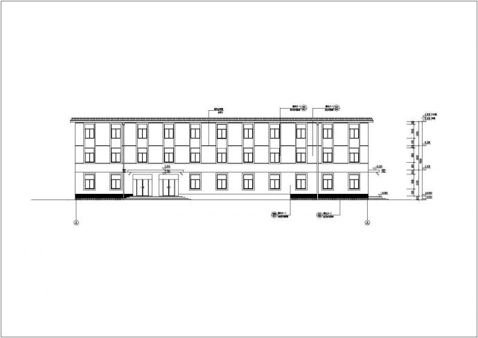 某地三层砖混结构旅馆建筑设计方案图纸_图1