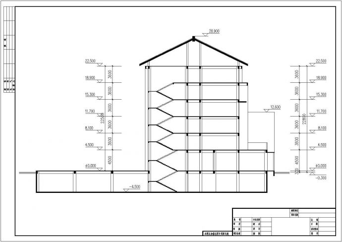 某地区中学教学楼建筑平面设计方案图纸_图1