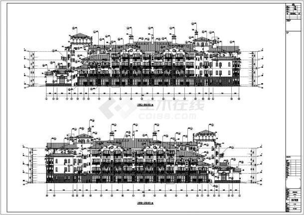 某地四层框架剪力墙结构度假村建筑设计方案图纸-图一