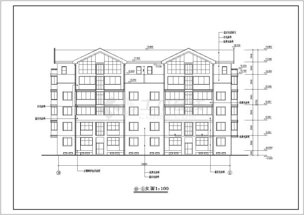 简单小型的住宅建筑cad施工图纸-图二