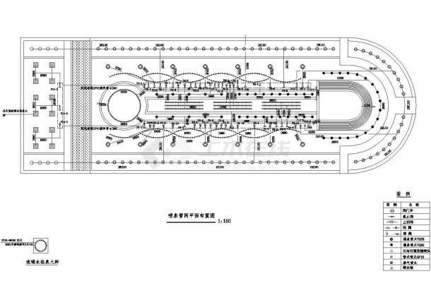 一套喷泉平面图施工图（标注详实）-图一