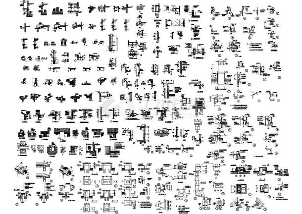 各种建筑构造做法设计cad节点详图汇总（大院设计，100多个图）-图一