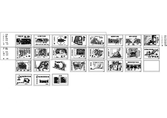 各种中外风格公园设计cad总平面布置图图集（标注详细，25图）_图1
