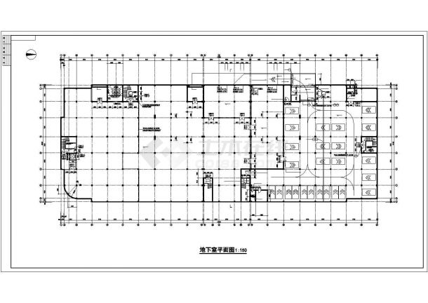 某地四层框架结构商场建筑设计施工图纸-图二