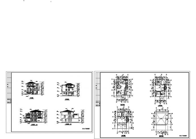 长16米宽11米3层别墅建筑设计施工图_图1