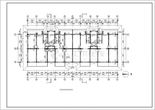 一套藏式风格小区单体建筑施工图纸-图一