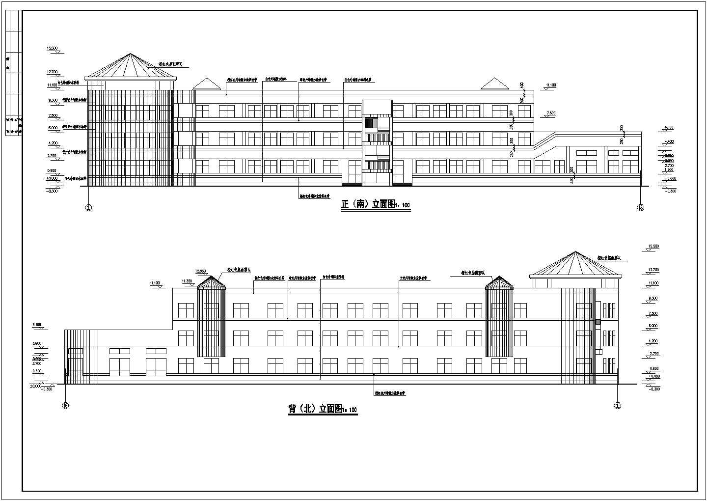 四川6层框架结构幼儿园建筑设计方案图纸