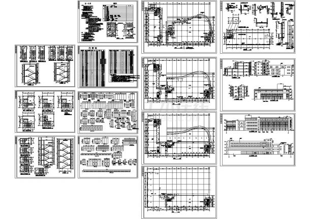 某4层8753平米框架结构标准厂房建筑施工图-图一