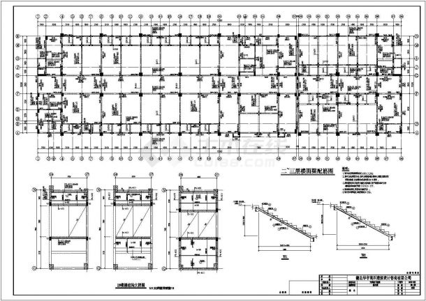 荆州市某地七层框剪结构人民医院综合大楼结构设计施工图纸-图二