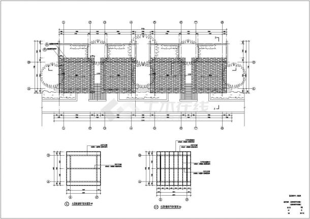某地一层框架结构温泉汤屋建筑设计施工图纸-图一