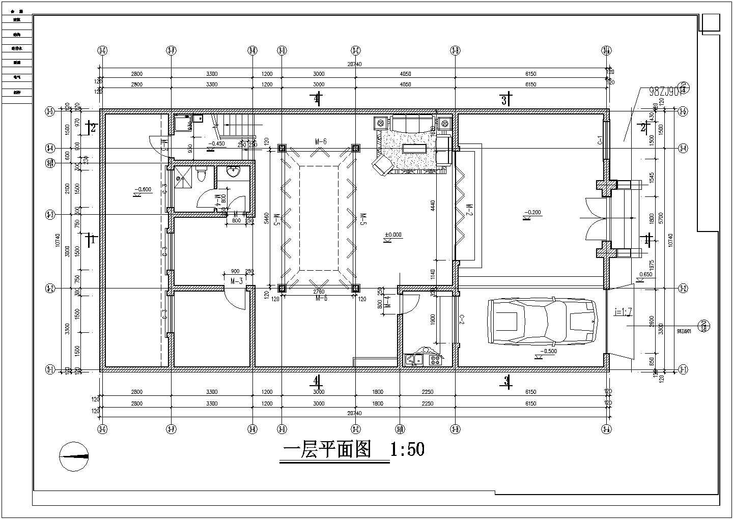 一套北方四合院设计施工图纸（含效果图）