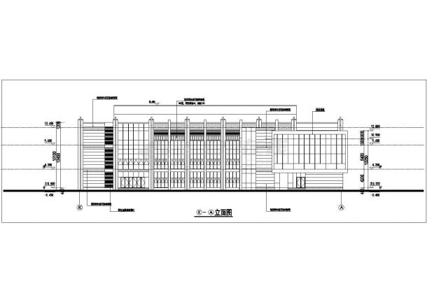 某地二层框架结构现代风格体育馆建筑设计方案图-图二