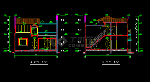 很不错的四合院小区单体建筑施工图纸-图一