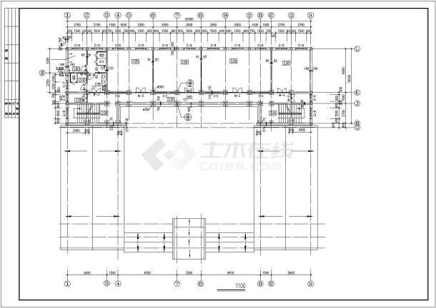 现代仿古四合院建筑施工图纸（全套）-图二