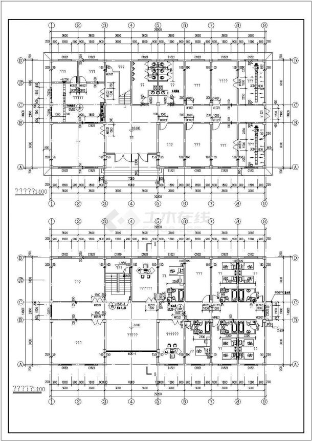 某地二层综合办公楼建筑设计施工图-图二