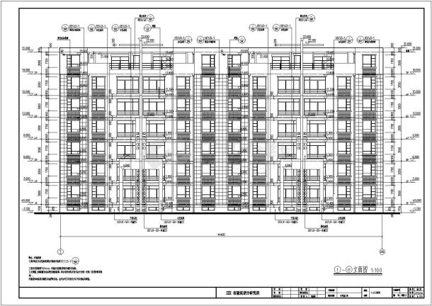 某小区六层砖混结构住宅楼建筑设计施工图-图一