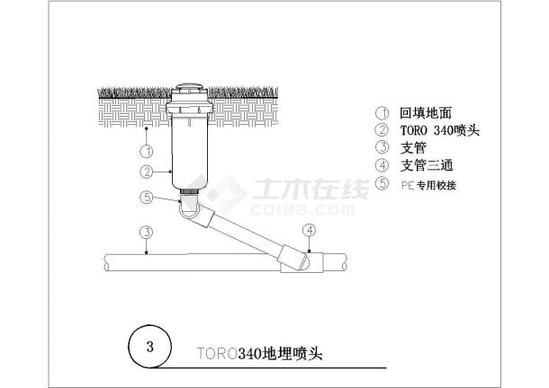 一套完整的灌溉产品施工大样图图纸-图二