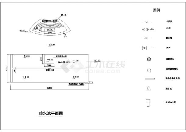 一整套喷泉设计cad图纸（标注详实）-图一