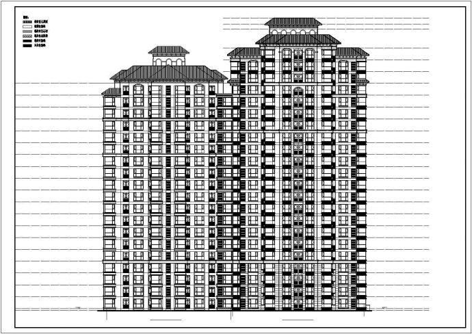 某小区二十一层住宅楼建筑设计方案图_图1