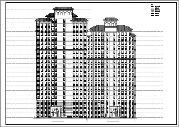 某小区二十一层住宅楼建筑设计方案图-图二