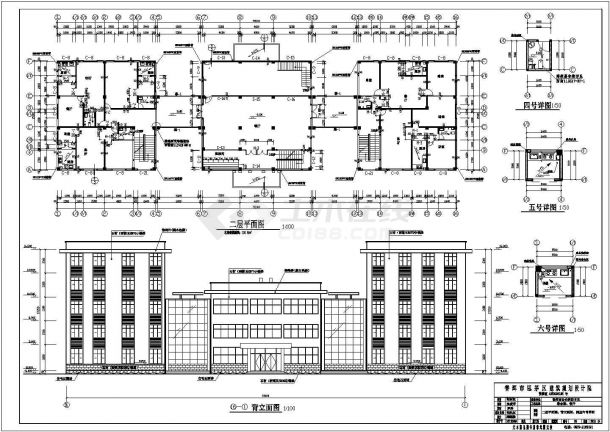 某地区五层框架结构住宅楼建筑设计施工图-图二