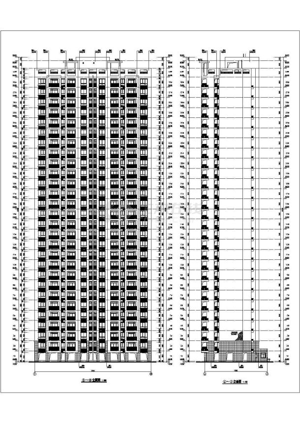 某地28层剪力墙结构高层住宅建筑设计施工图纸-图一