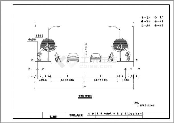[安徽]一公里市政道路给排水设计施工图-图一