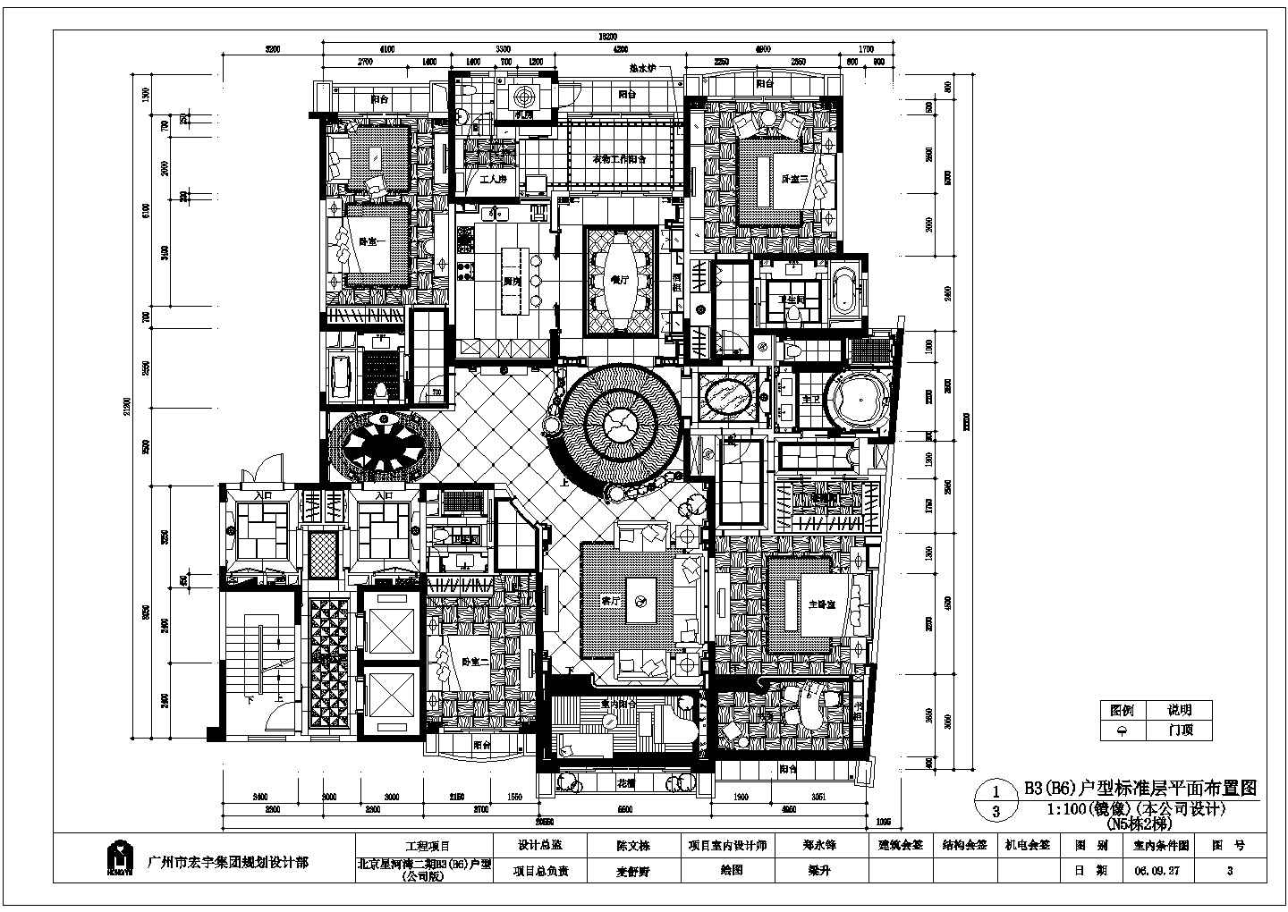 北京某现代风格别墅建筑装修设计方案图纸