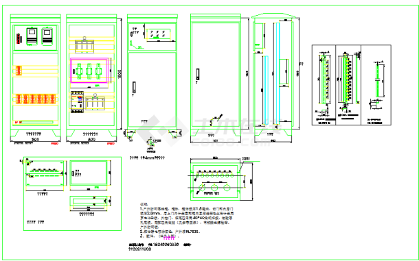 光伏并网户外柜壳体一台CAD图-图一