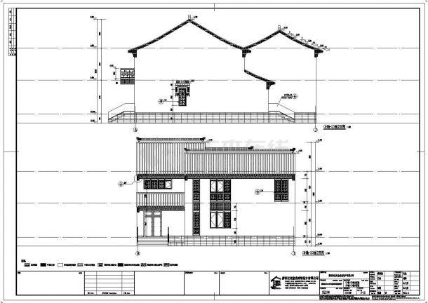 苏州某地两层砖混结构别墅建筑设计方案图纸-图二