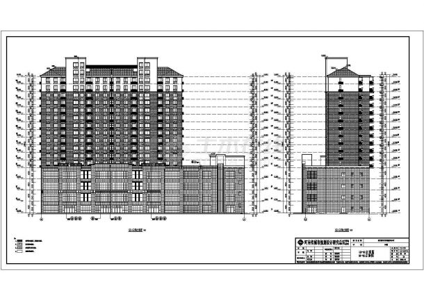 某地区16层商住楼建筑设计施工图-图二
