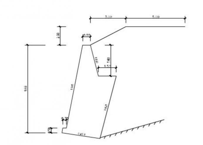 衡重式挡土墙课程设计图纸_图1