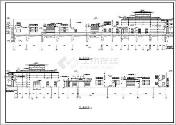某地一层框架结构上海大众汽车4S店建筑设计施工图-图二