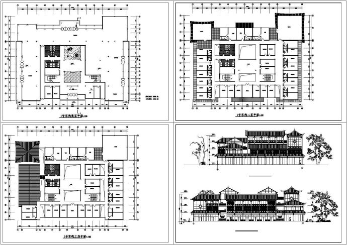 民居式客栈初步设计图_图1