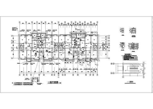 比较实用的六层砖混住宅楼建筑方案图-图一