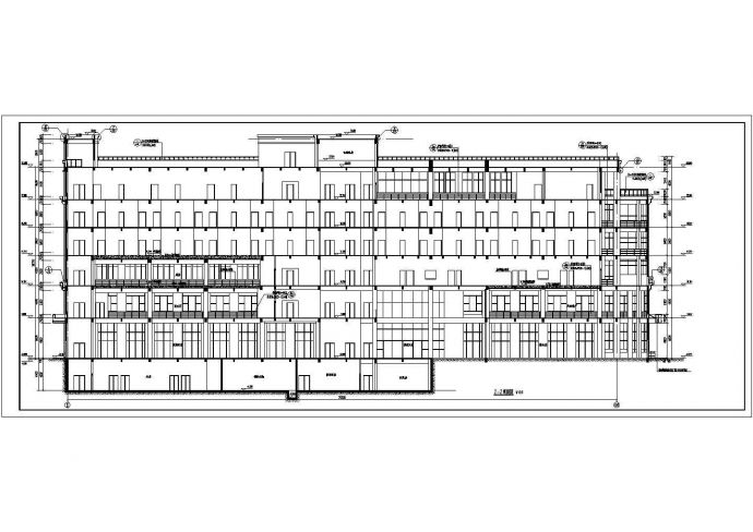 某地六层框架结构酒店综合体建筑施工图设计图纸_图1