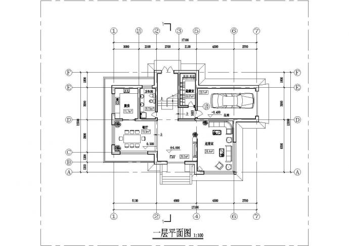 比较简单的二层别墅建筑设计方案图_图1