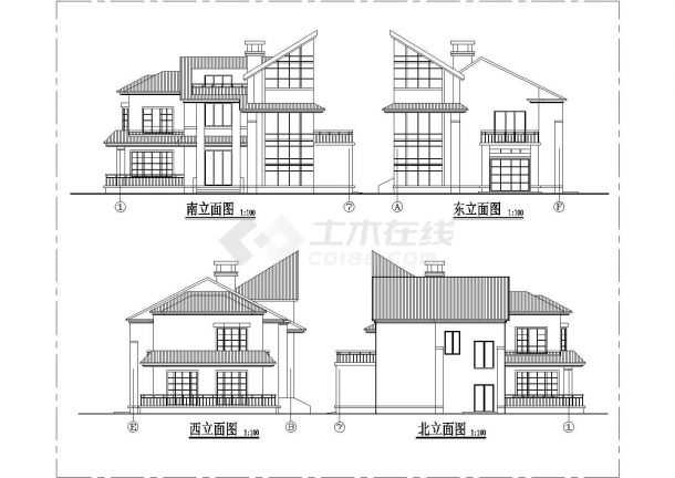 比较简单的二层别墅建筑设计方案图-图二