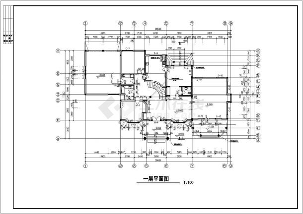 某地大型详细的二层别墅建筑施工图 -图二