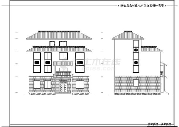 某地小型农村住宅户型方案设计图纸-图二