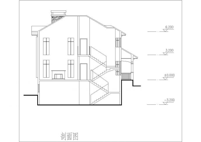 一套精美别墅的建筑施工图及效果图_图1