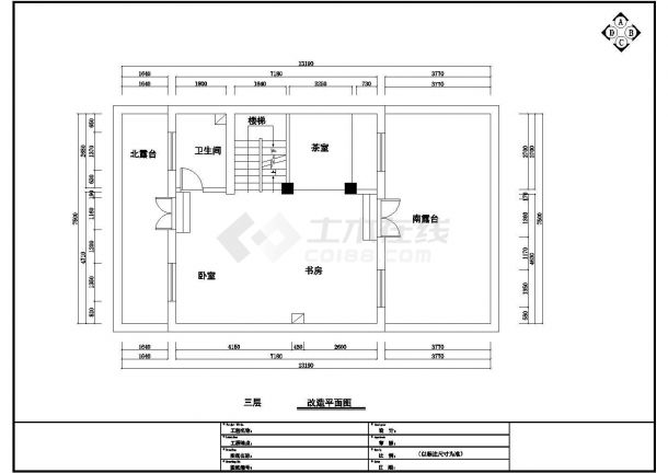 一套现代欧式别墅施工图纸附效果图-图一