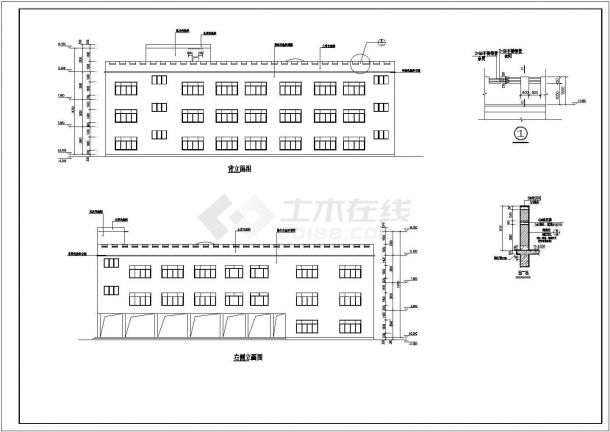 广西某地三层框架结构幼儿园建筑设计方案图纸-图二