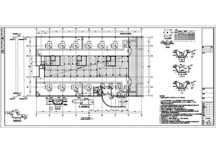 某地地下一层框架结构地下车库结构施工图_图1