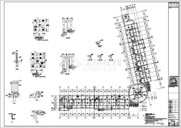 某地地上2+1层混凝土框架结构商业街结构施工图-图一
