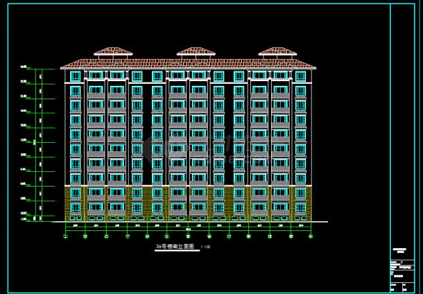 某地现代欧式十层住宅建筑方案设计图（共9张） -图二